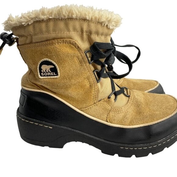 Sorel Tivoli Beige NY2636-373 Insulated Waterproof Duck Snow Boots Youth Girls 5 - Picture 2 of 12